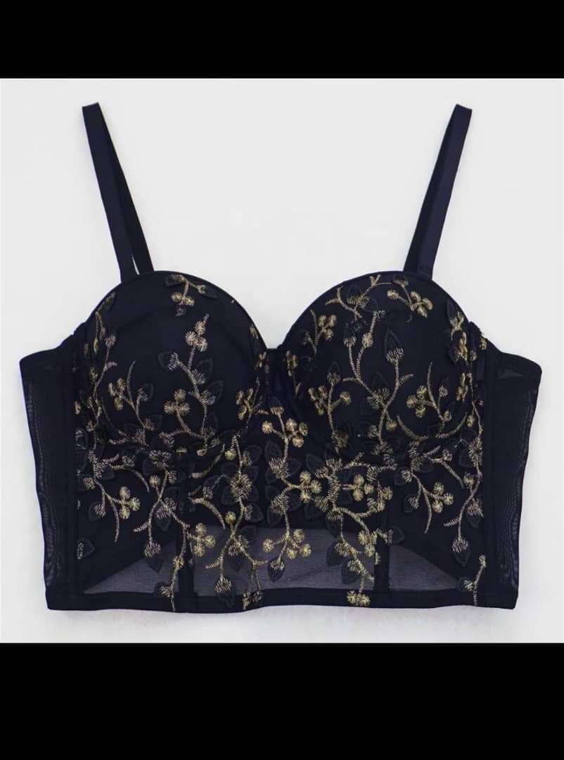 Corcet bustier brodé chic