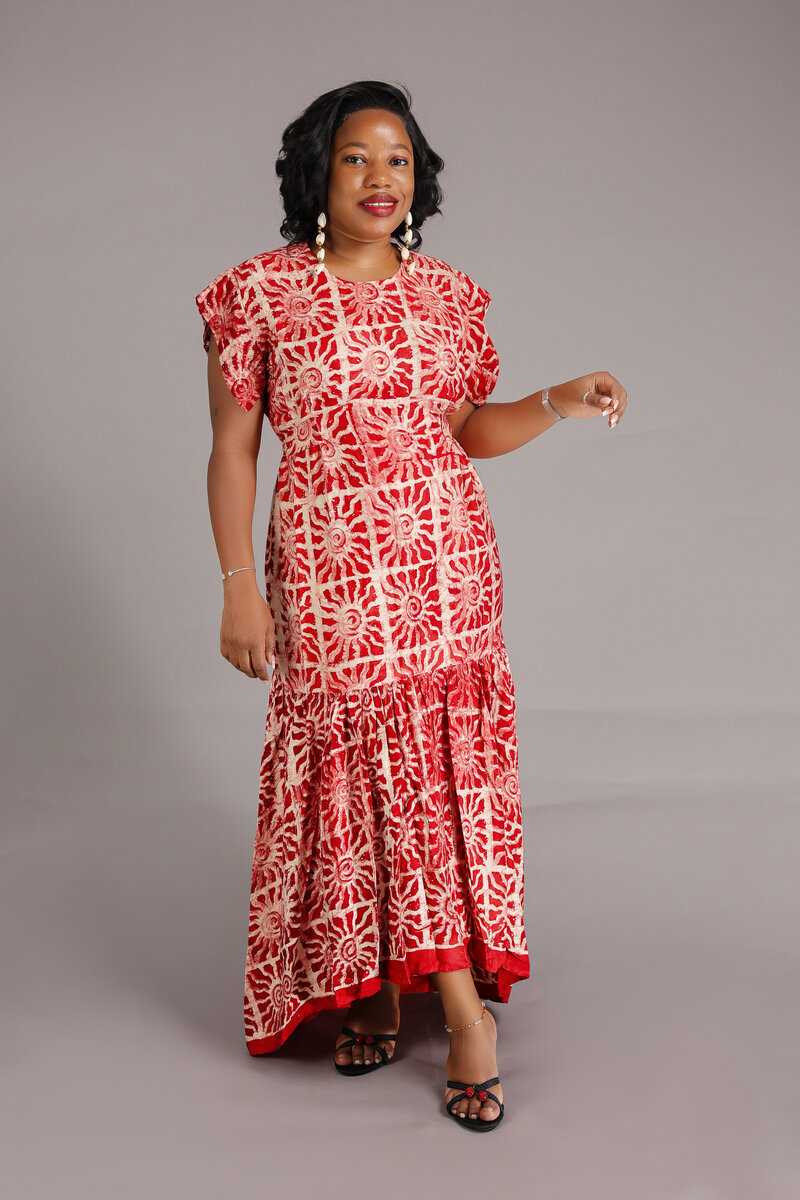 Robe longue imprimée bohème