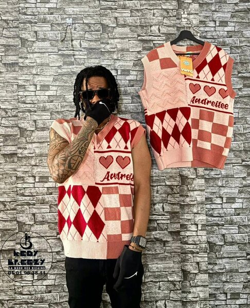 Gilet en maille tendance homme