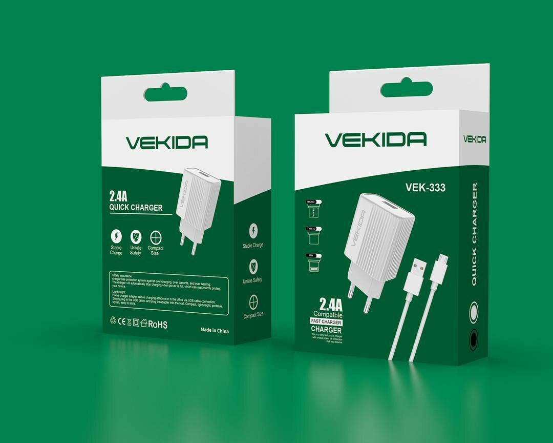 VEKIDA 2.4A CHARGEUR RAPIDE