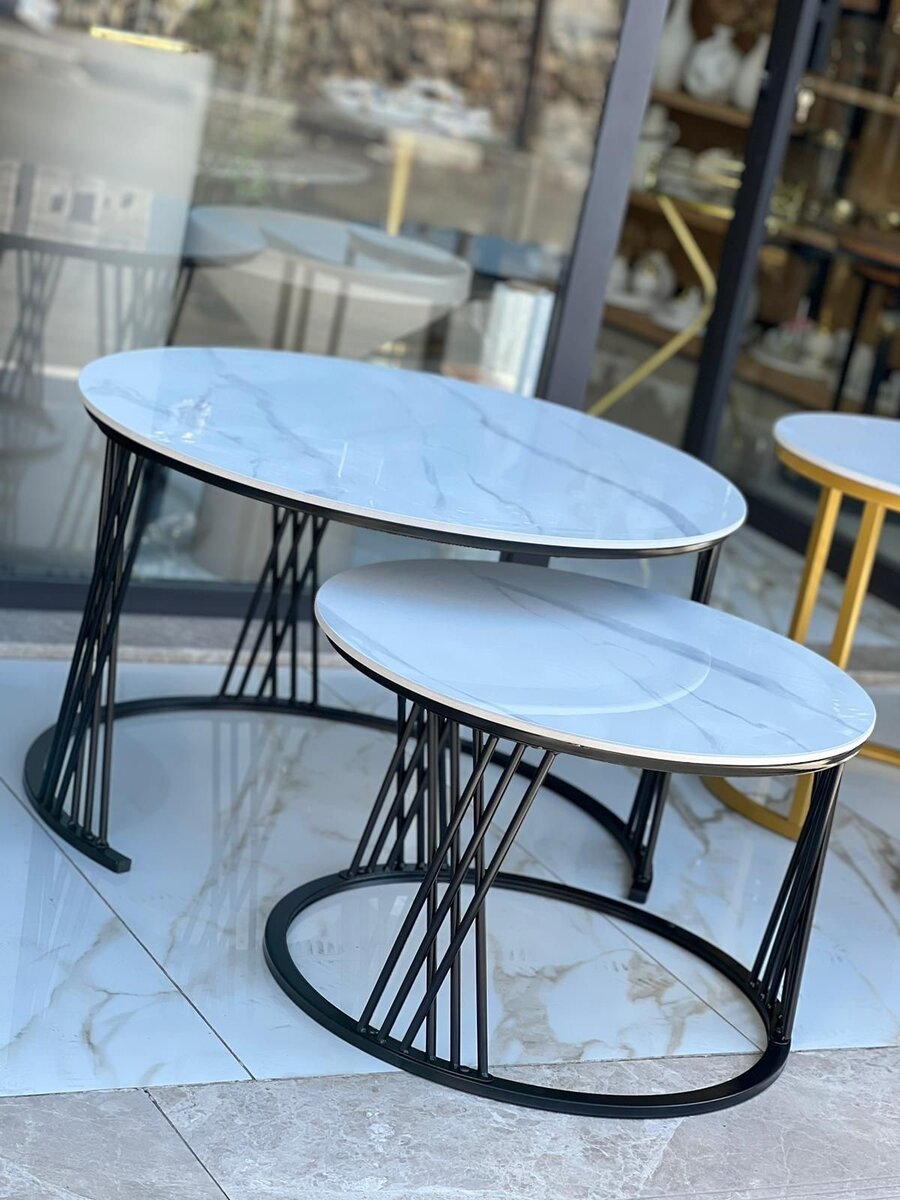 Tables gigognes marbre design