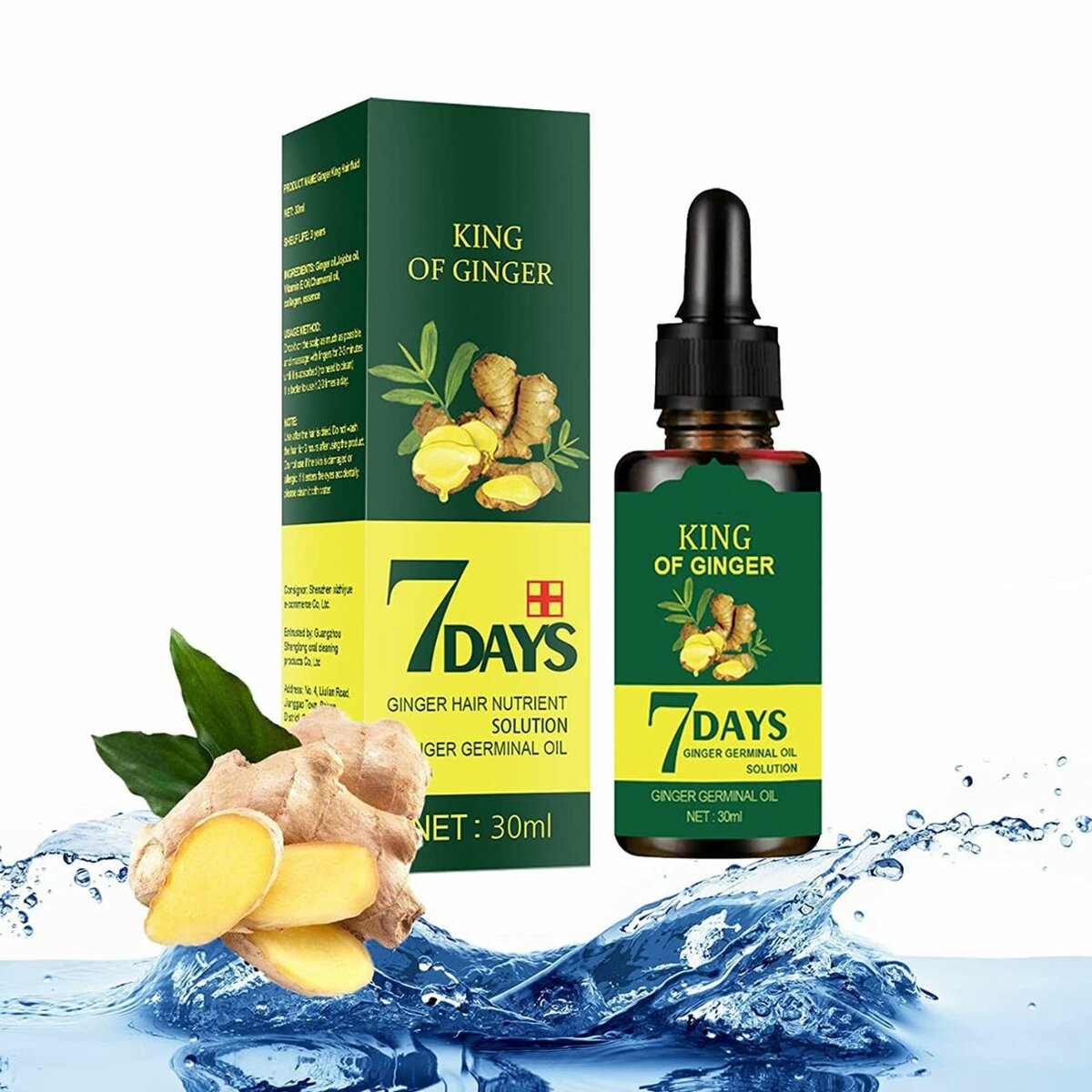 Huile capillaire au gingembre