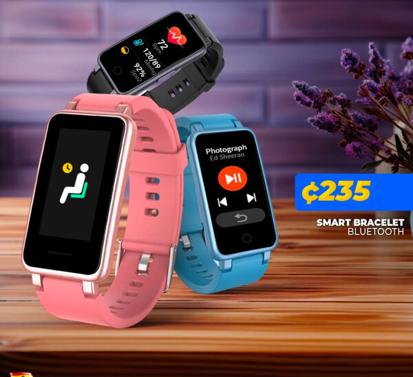 Bluetooth Smart Watch in 3 colors: black,blue,pink