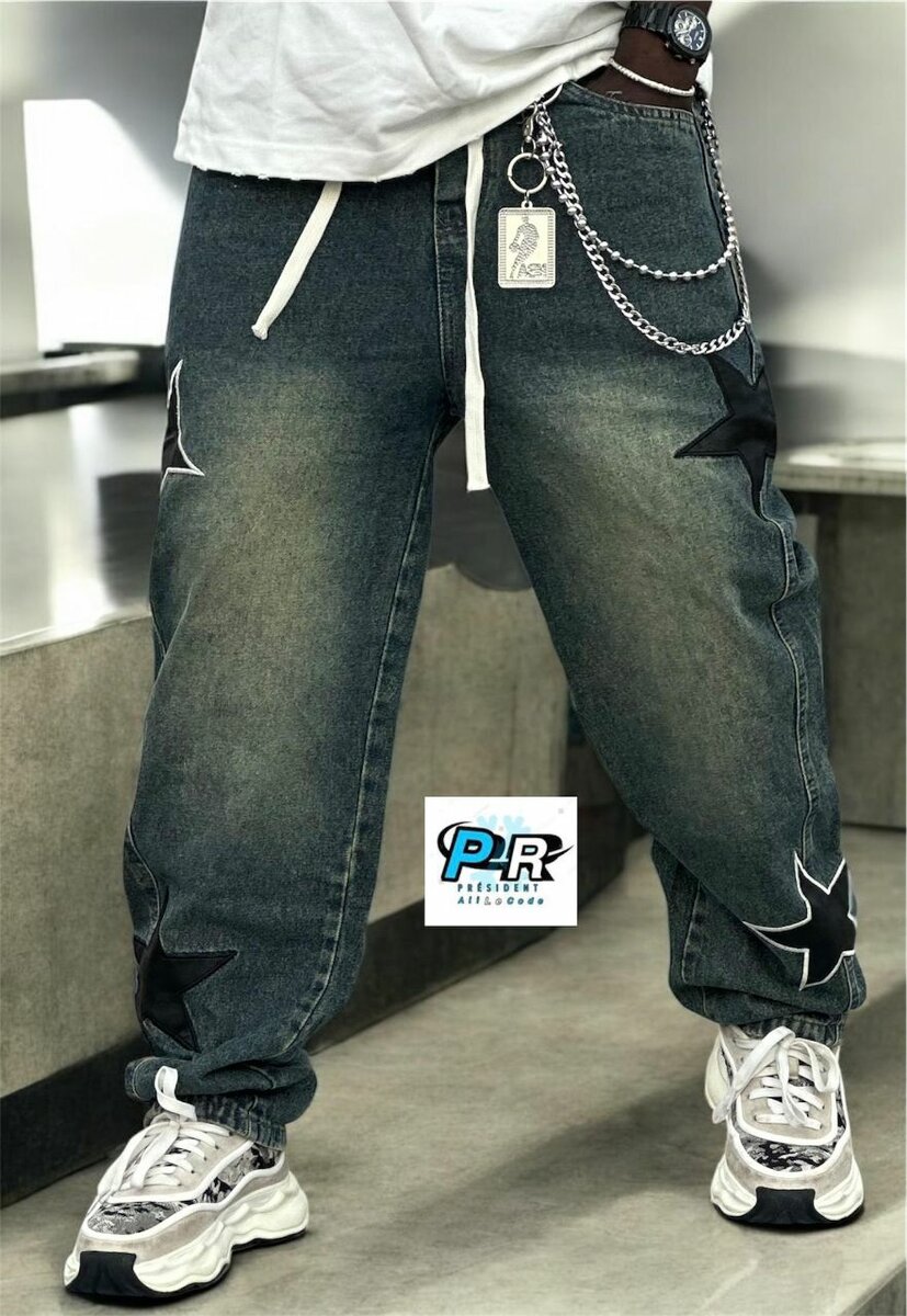 Pantalon en Jean Étoilé Homme