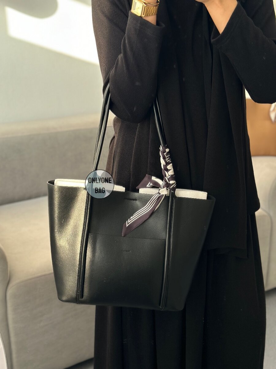 Шоппер из натуральной кожи