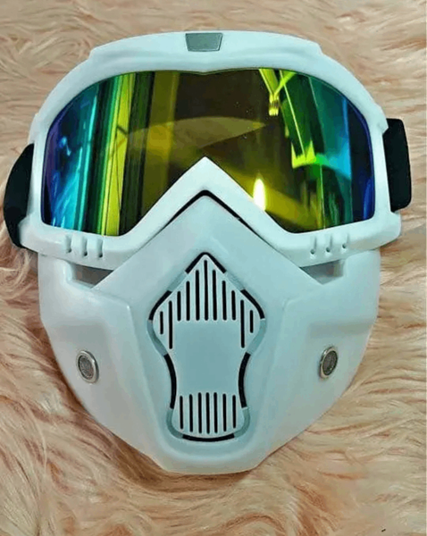 Masque de moto avec lunettes