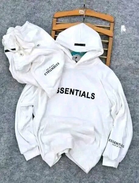Sweat à capuche Essentials blanc