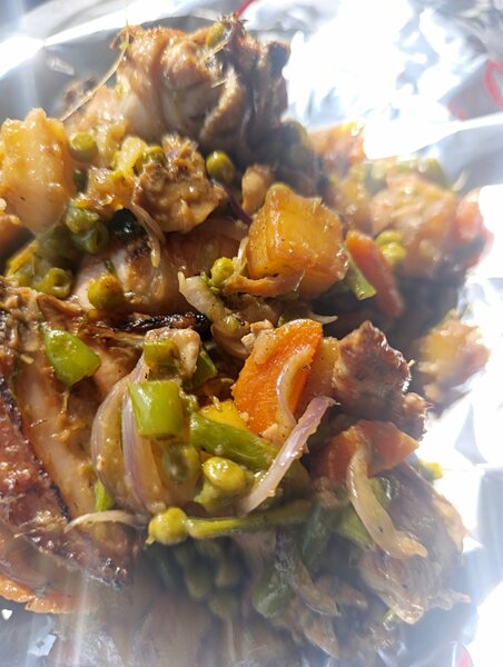 Mélange de poulet grillé