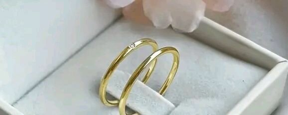 Bague double or élégante