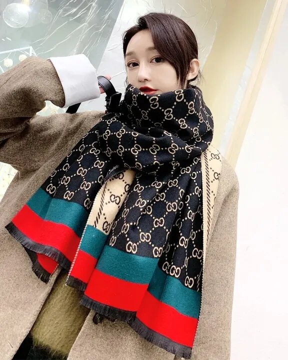 Gucci GG Cashmere wool Jacquard Scarf - Farfetch