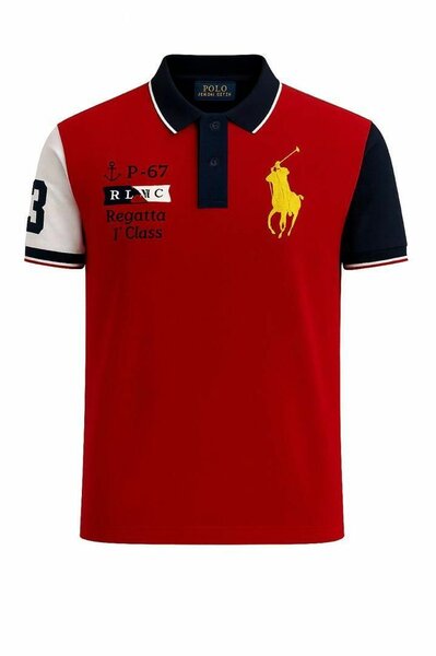 Polo homme rouge élégant