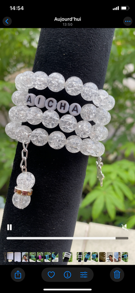 Bracelet perles prénommé