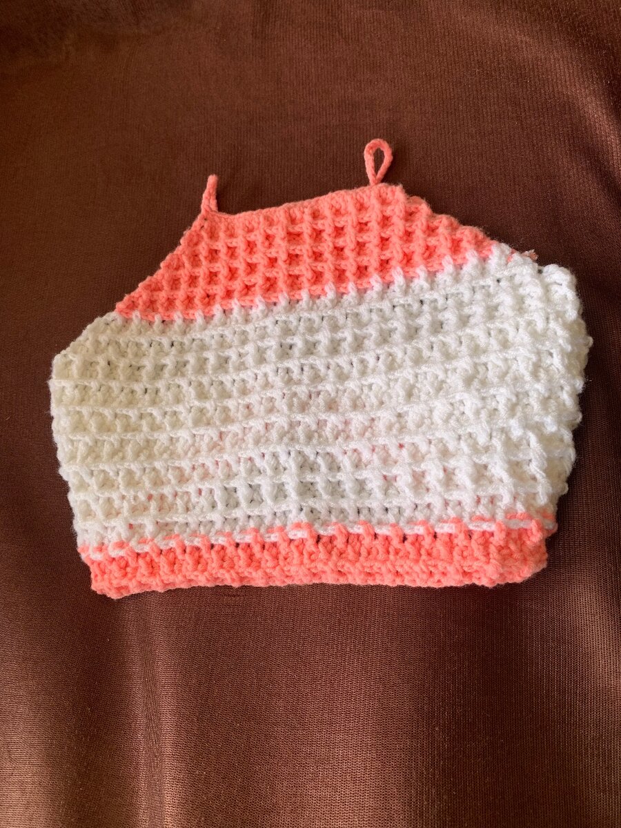 Top crochet bicolore mode