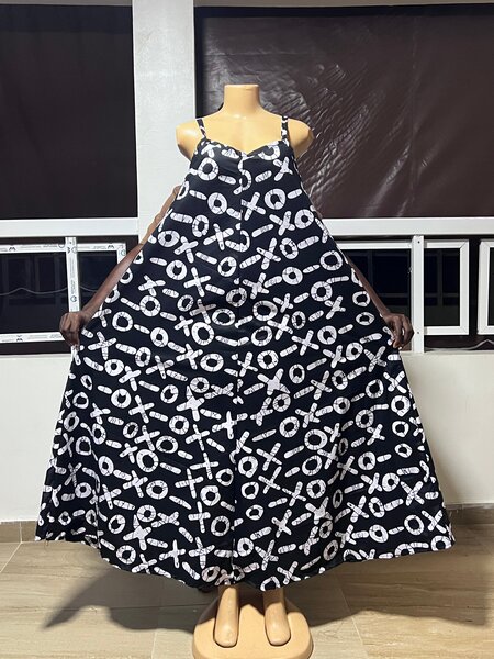 Robe longue décontractée imprimée