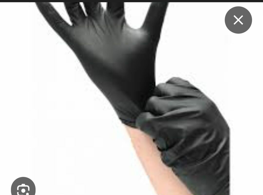 Gants en nitrile noirs sans poudre