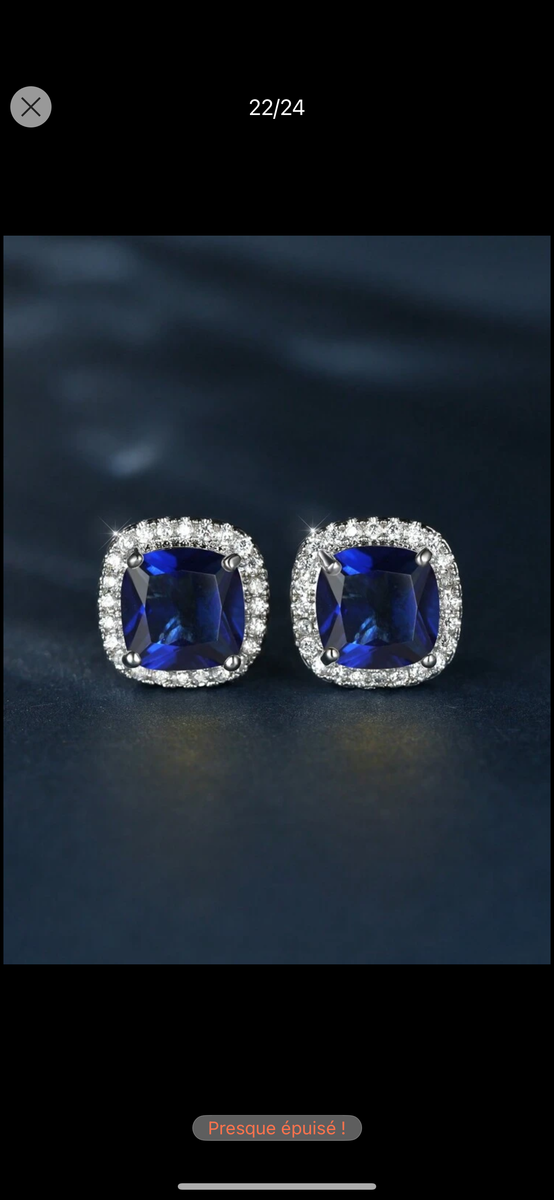 Boucles en pierre précieuse