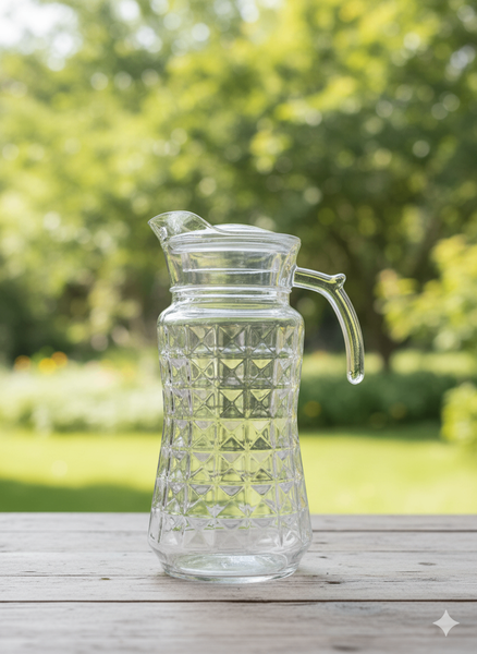 Carafe en verre élégant