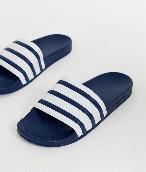 Claquettes confort bleu-blanc