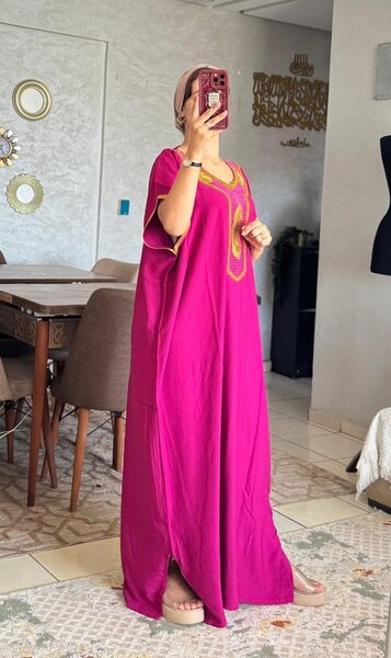 Caftan Rose Élégant