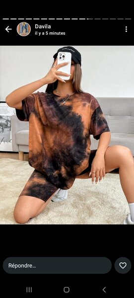 Ensemble T-shirt et Short Tie-dye