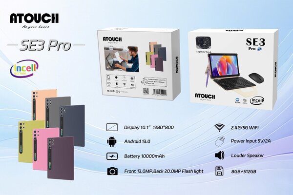 ATOUCH SE3 Pro Tablette 10.1" Android 13
