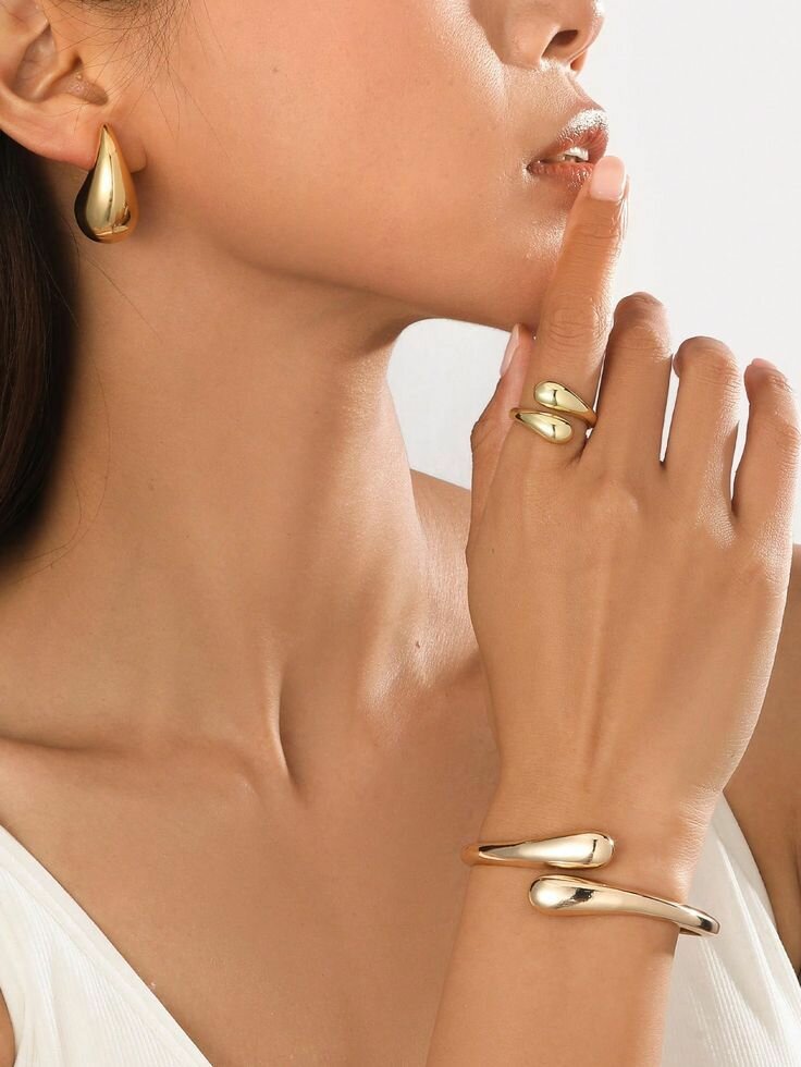 Parure de bijoux en or pour femme