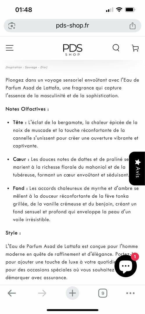 Parfum Asad latafa rose