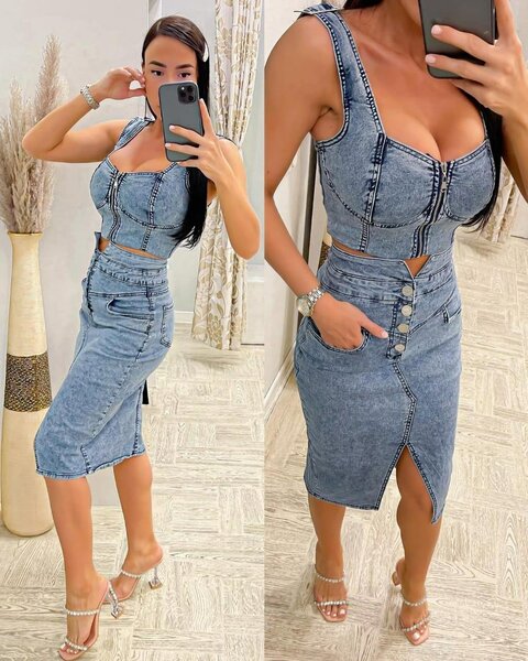 Ensemble en jean tendance