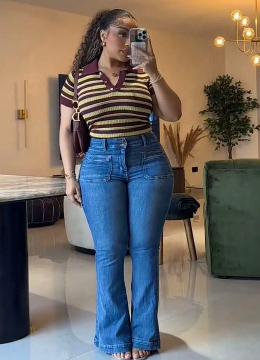 Polo rayé décontracté femme