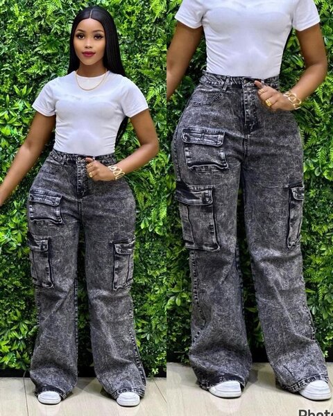 Female cargo jeans