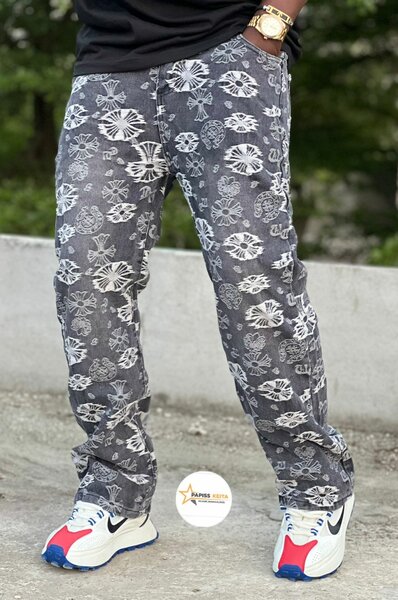 Jean décontracté imprimé floral