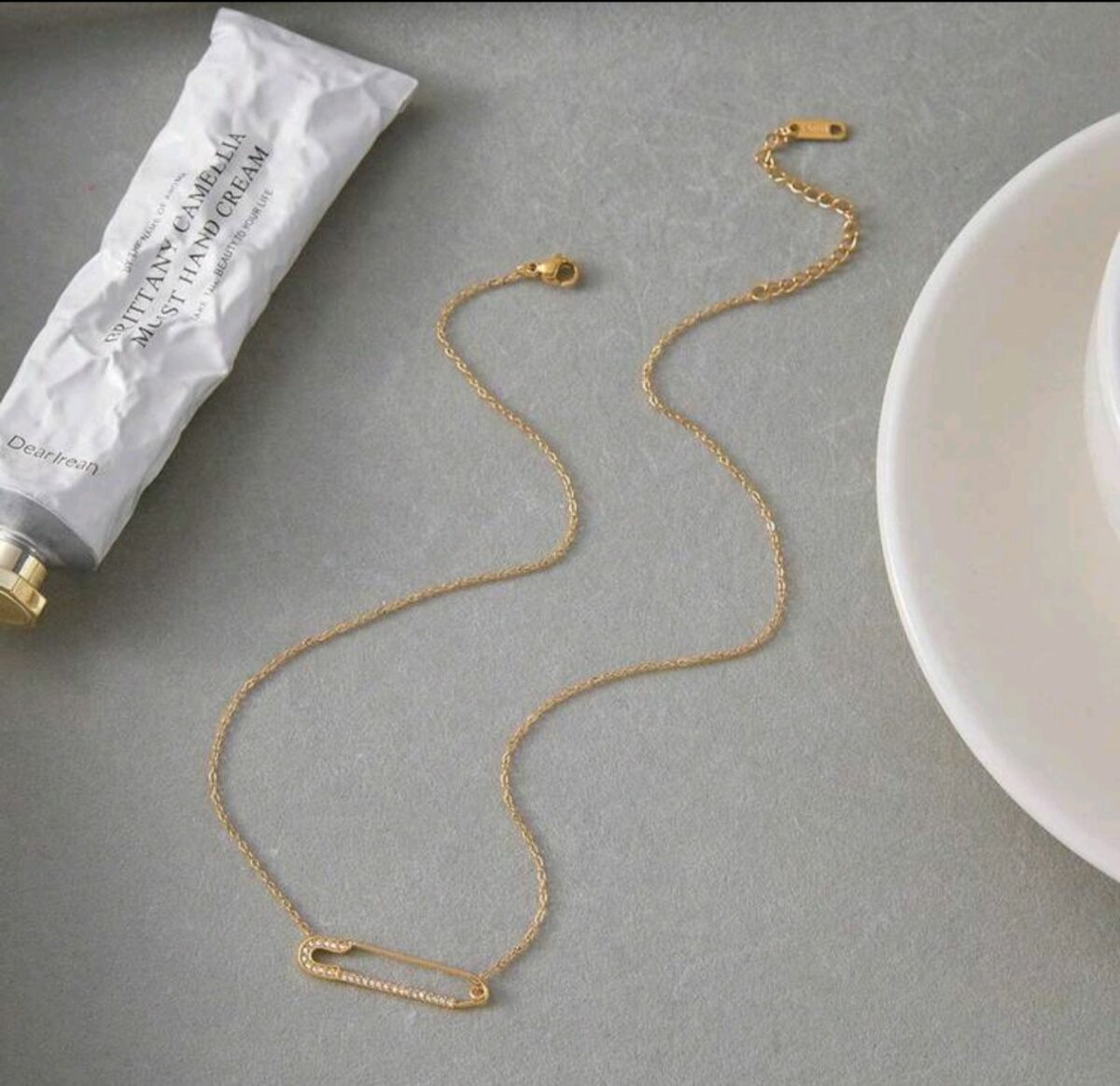 Collier en acier inoxydable doré