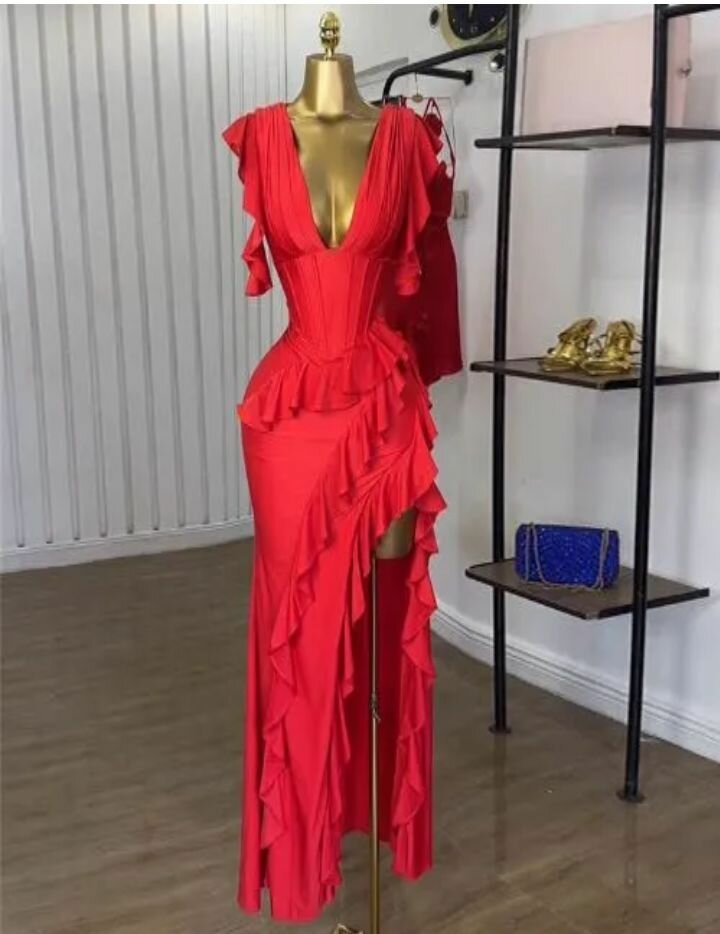 Robe rouge élégante soirée