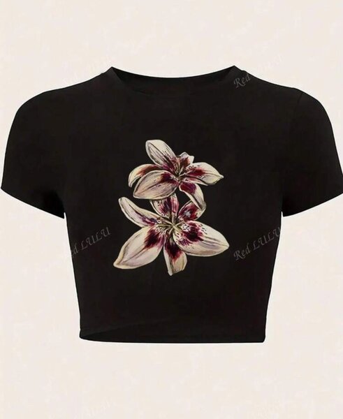 Basic top imprimé fleurs