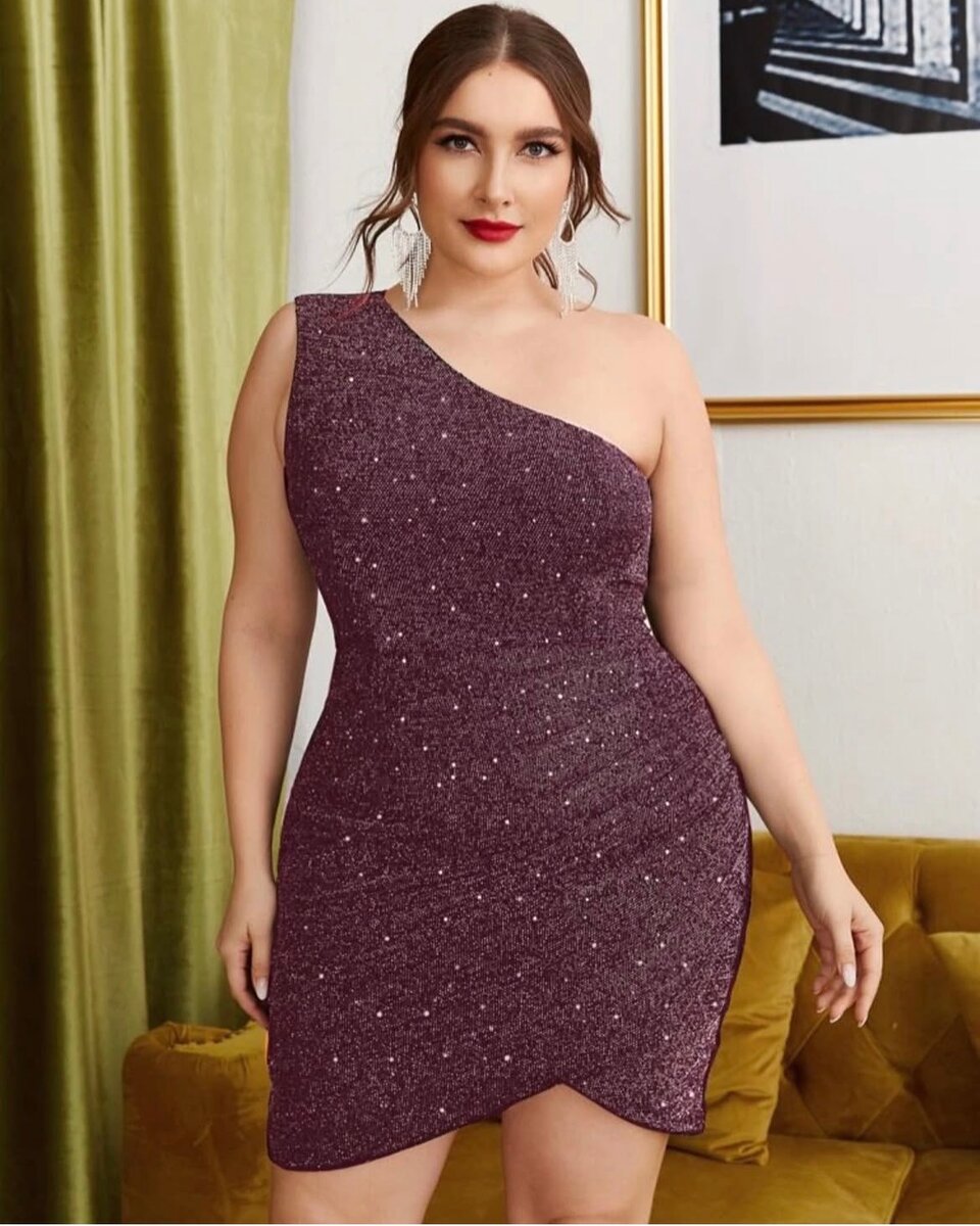 Robe asymétrique scintillante