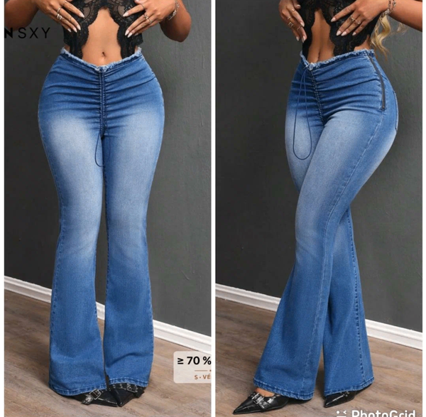 Jeans évasés taille haute