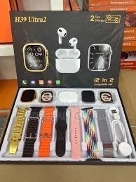 Crown H39 Ultra 2 Smart Watch Gold Edition With 7 Straps -