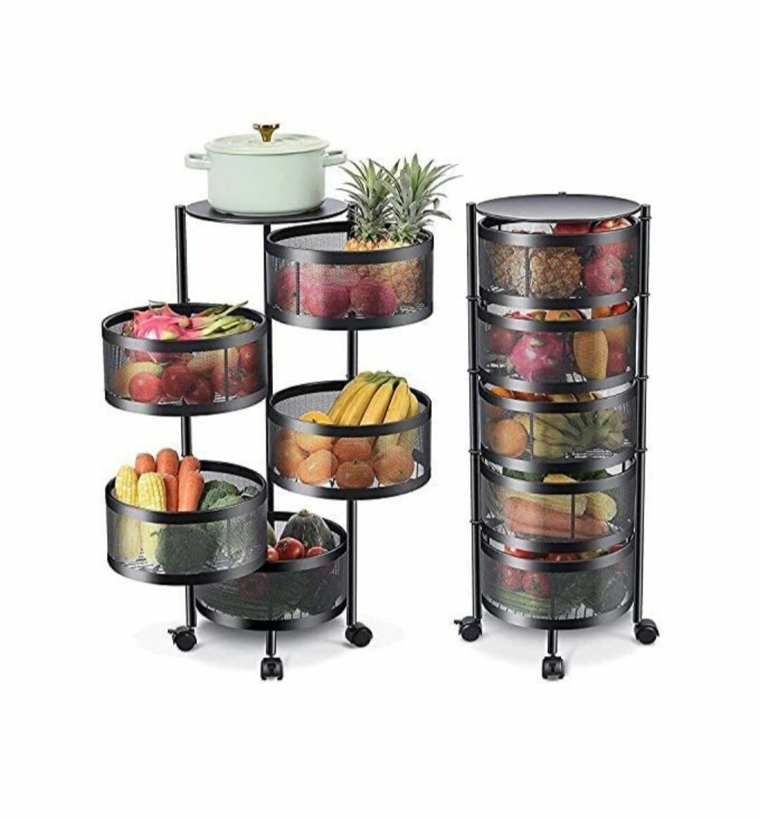 ÉTAGÈRE DE RANGEMENT ROTATIVE 4 & 5 compartiment