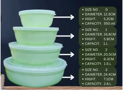 Bowl Set 4 in 1 Premium Quality Different colors with Lid