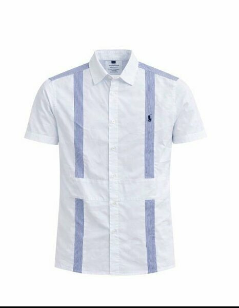 Chemise blanche bandes foncées