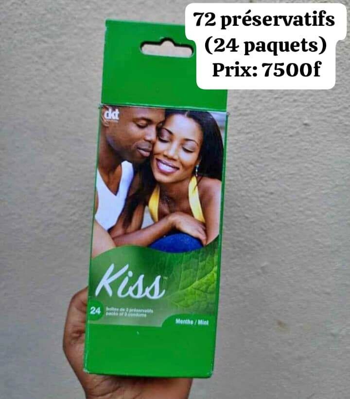 Lot de 72 préservatifs kiss