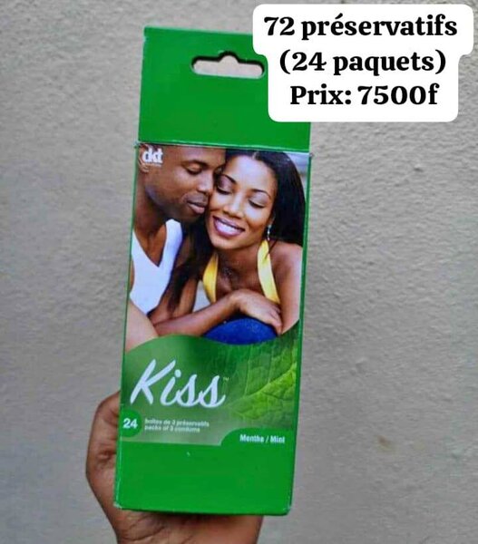 Lot de 72 préservatifs kiss