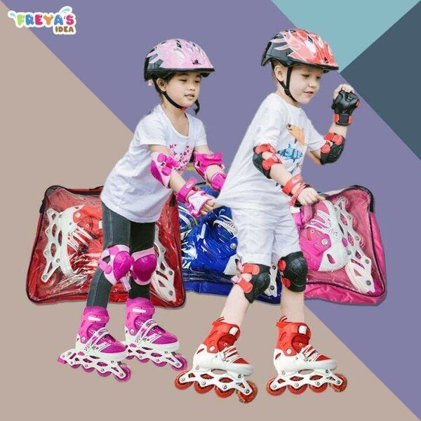 Patins Roses Enfant Réglables