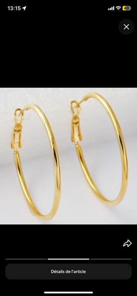 Boucles d'Oreilles Créoles Dorées