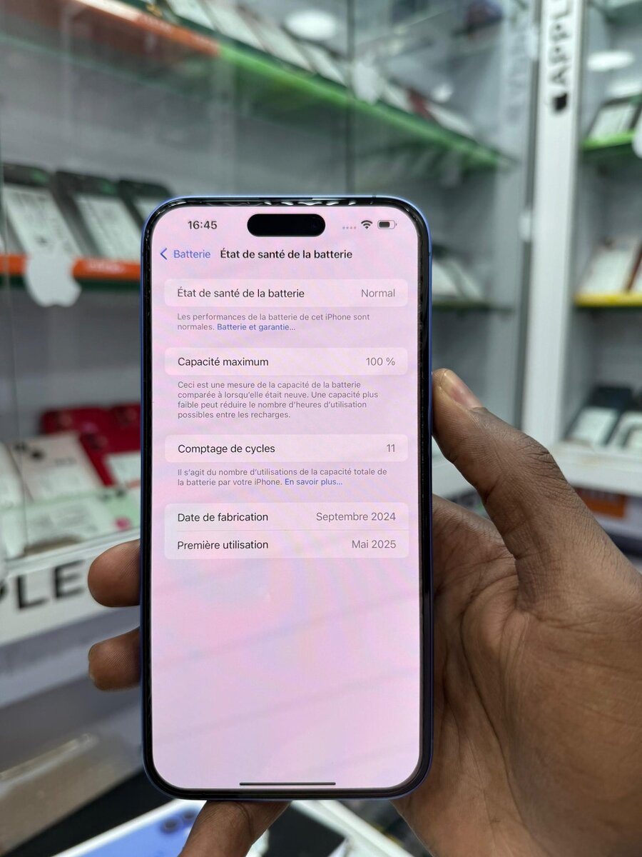 iPhone 16plus 128Go avc carton