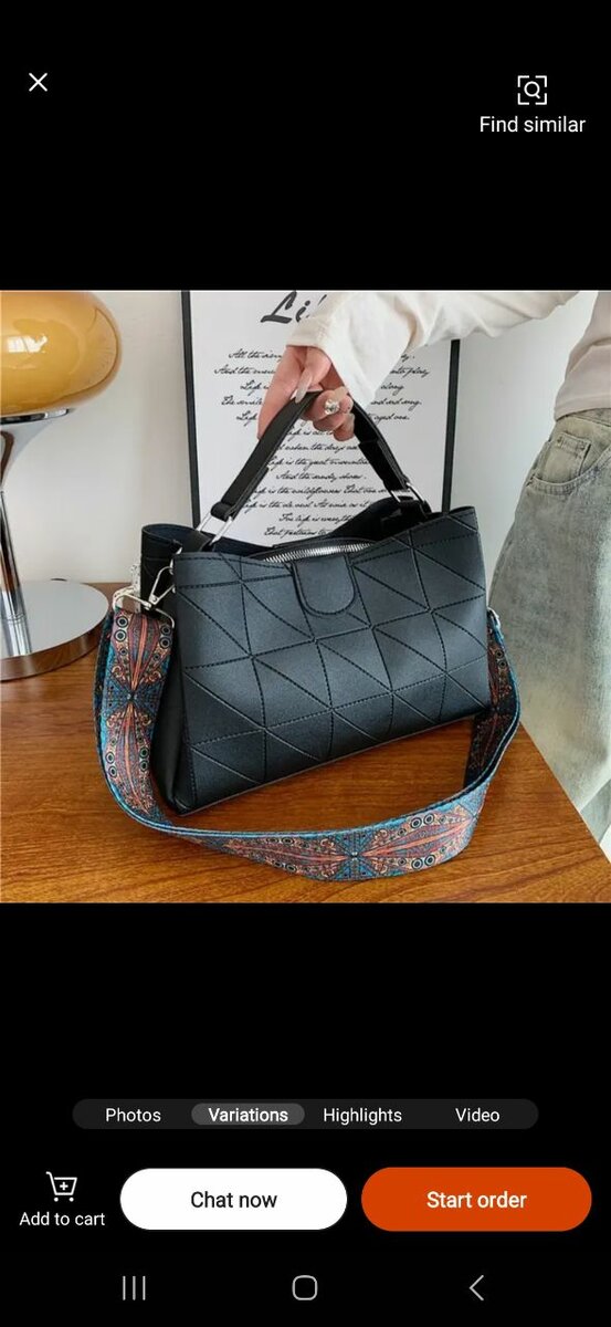 Sac à bandoulière géométrique