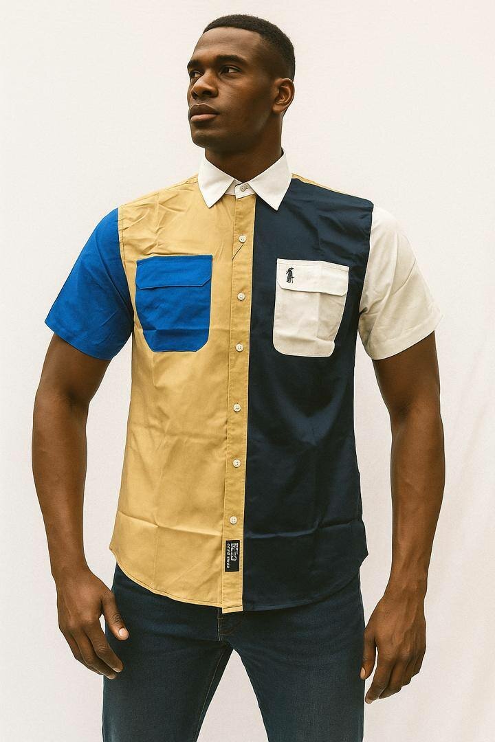 Chemise Homme Color Block