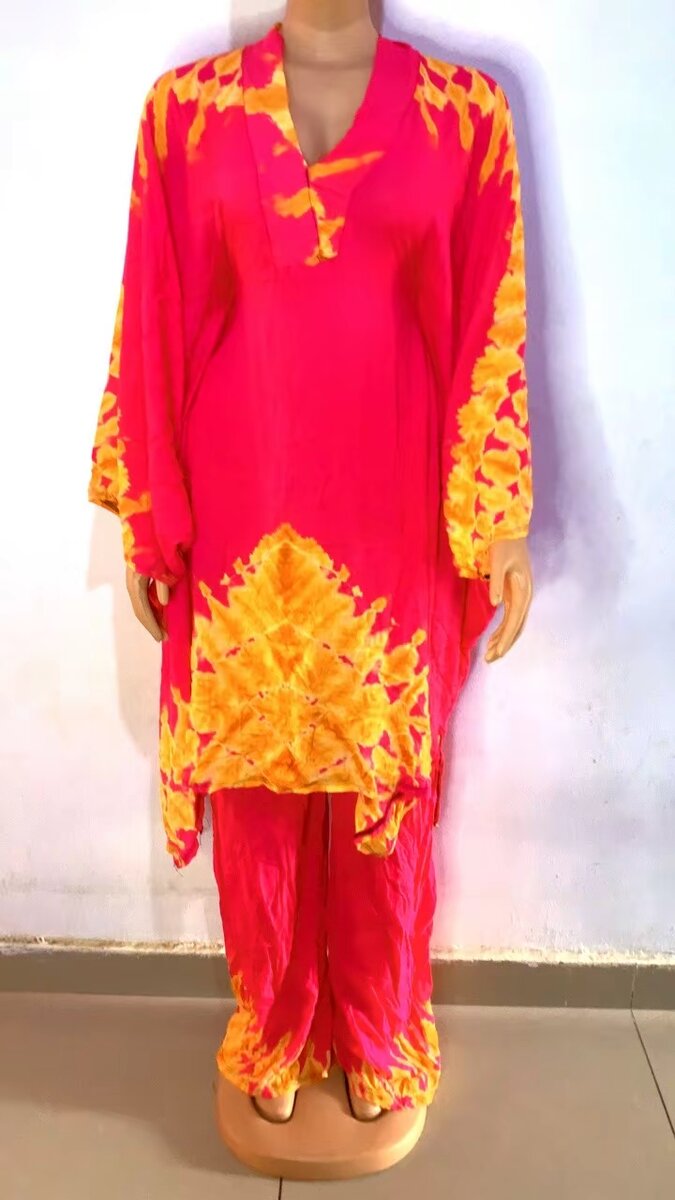 Ensemble dampé rose vif