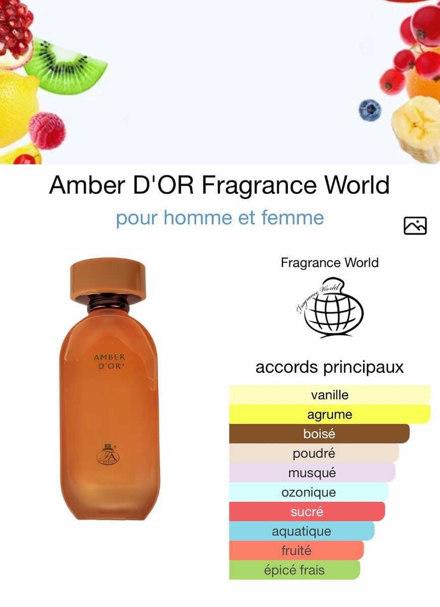 Parfum Amber D'OR Unisexe