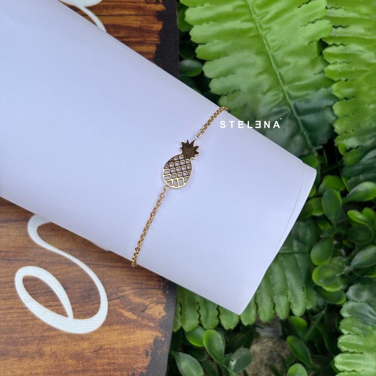 Bracelet Ananas Doré